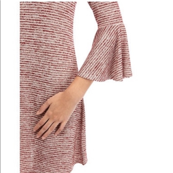 Speechless Bell Sleeve Stripe Hacci Dress - Picture 4 of 8